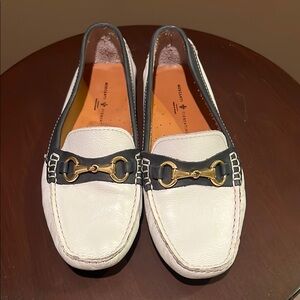 Mercanti Fiorentini White and Black Moccasins